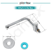 Plantex Pure Brass Sink Tap for Kitchen Basin with 360Â° Swivel Spout/Kitchen Sink Tap/Faucet for Kitchen with Brass Wall Flange and Teflon Tape (ORE-1412-Chrome)