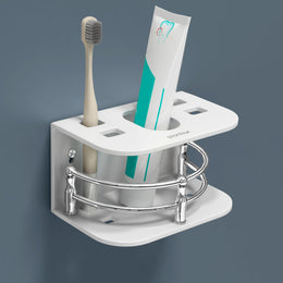 Plantex Acrylic Tooth Brush Holder/Stand/Tumbler for Bathroom Accessories for Home (7-inch; White)