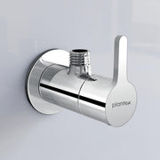 Plantex Pure Brass Single Lever Angle Cock for Bathroom/Wash Basin/Single Way Cock with Teflon Tap for Kitchen/Kitchen and Bathroom Accessories (ORE-1404, Chrome)