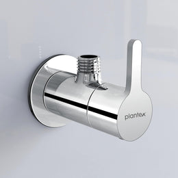 Plantex Pure Brass Single Lever Angle Cock for Bathroom/Wash Basin/Single Way Cock with Teflon Tap for Kitchen/Kitchen and Bathroom Accessories (ORE-1404, Chrome)
