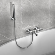 Plantex Pure Brass 2in1 Wall Mixer/Hot & Cold Water Tap with Hand Shower - Pack of 1 (Chrome)