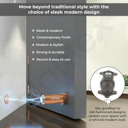 Plantex Stainless Steel Wall-Mounted Magnetic Door Stopper/Door Catcher for Wooden Door/Stops for Door - Pack of 1 (PVD Rose Gold)