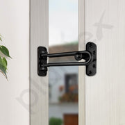 Plantex Heavy Duty Swing Bar Lock/Door Safety Guard with High Security Auxiliary Lock for Home/Office/Hotel - Pack of 4 (SH-42, Z-Black Finish)