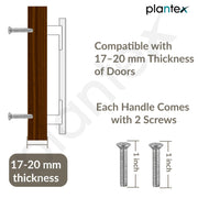 Plantex Cabinet Handle/288mm Handle for Cabinet/Door Pull-Push Handle for Home/Office/Hotel - Pack of 1 (Satin White & Chrome)