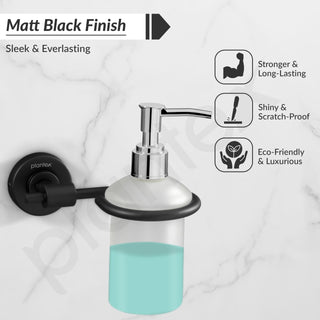Plantex 304 Grade Stainless Steel Liquid Soap Dispenser/Shampoo Dispenser/Hand Wash Dispenser/Bathroom Accessories - Daizy (Black)