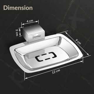 Plantex Soap Holder for Bathroom/304 Grade Stainless Steel Soap Dish/Soap Case/Soap Stand/Bathroom Accessories - Pack of 1 (Tesla, 2701, Chrome)