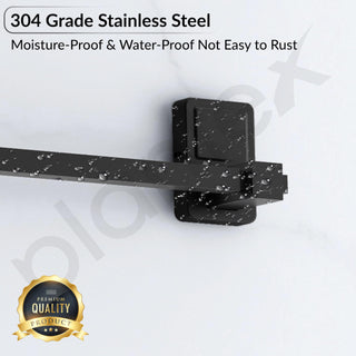 Plantex 304 Garde Stainless Steel 24 inch Towel Bar for Bathroom/Towel Stand/Single Towel Rod/Bathroom Accessories - Darcy (Black)
