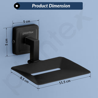 Plantex 304 Grade Stainless Steel Soap Dish for Bathroom/Soap Holder/Soap Stand/Soap Case/Bathroom Accessories - Decan (Black)