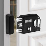 Plantex Rim Locks for Main Door/Suitable for Inside Opening Wooden Door//Heavy Duty Door Lock with 4 Keys - Pack of 1 (Z-Black)