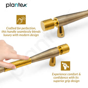 Plantex 12 Inch Main Door Handle/Stainless Steel Handle for Door/Pull-Push Handle for Home/Office/3 Years Warranty By Plantex - Pack of 1 (APS-147, Brass Antique & Gold)