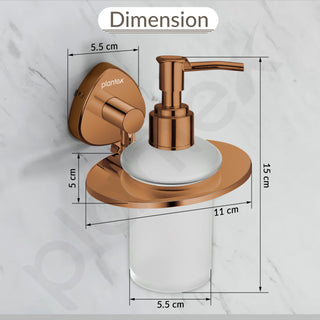 Plantex J4 Stainless Steel Liquid Soap Dispenser/Shampoo Dispenser for Wash Basin/Hand Wash Dispenser Wall Mounted/Bathroom Accessories (PVD Rose Gold Finish) Angel