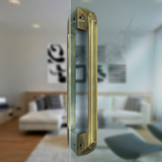 Plantex Door Handle/Main Door Handle/14 Inch Pull-Push Handle for Home & Office/3 Years Warranty Pack of 1 (SH-351, Brass Antique)