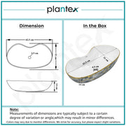 Plantex Ceramic Wash Basin/Table Top Hand Washbasin/Designer Countertop Basin for Bathroom/Restaurants/Hotel (24.5x12.5x 5.5 -White & Blue)