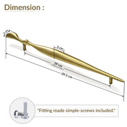 Plantex Cabinet Handle/288mm Handle for Cabinet/Door Pull-Push Handle for Home/Office - Pack of 1 (Brass Antique)