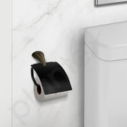 Plantex Smero Pure Brass Toilet Paper Holder/Tissue Paper Stand for Washroom/Bathroom - Contrive (Rich Antique)