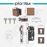 Plantex Heavy Duty Door Lock/Main Door Lock Handle/Handle Set for Home/Office/Door Accessories - (PT-011, Satin Black & Rose Gold)