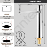 Plantex Pure Brass Basin Mixer Tap Hot & Cold/Single Lever Pillar Cock Water Tap for Wash Basin/Deck Mount - (7880-Chrome)