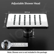 Plantex Stainless Steel Shower Head 100 mm with Water Saving Nozzle/Shower for Bathroom/Rain Shower Head for Bathroom without Arm- (Elegance-Chrome)