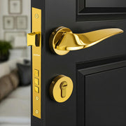 Plantex Mortise Door Lock for Home/Main Door Lock with 3 Years of Warranty/Door Handle Lock Set with Brass Lock Body & Cylinder (7128, PVD Gold)