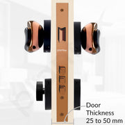 Plantex Door Lock for Home/Main Door Lock Set with 3 Computerized Key/Mortise Lock for Door with Brass Lock Body & Cylinder (SM037, Rose Gold & Black)