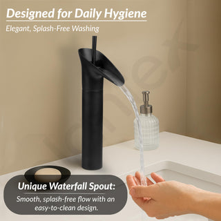 Plantex Pure Brass Pillar Tap/Wash Basin Mixer Tap Hot and Cold/Single Lever Water Tap/Pillar Cock for Basin-(8307-Black)
