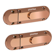 Plantex Door Stopper/Door Latch for Main Door/Baby Latch for Bathroom/Door Lock for Home and Office Doors - Pack of 2 (Rose Gold)