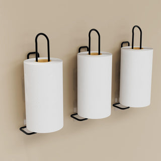 Plantex Self-Adhesive Wine Glass Rack/Holder Upside Down Glass Hanging Shelves Organizer For Pubs/Kitchen/Bars/Kitchen Accessories- Pack Of 3 (Black)