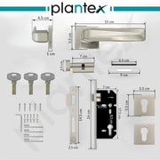 Plantex Premium Door Lock with 3 Years of Warranty/Main Door Lock for Home/Mortise Locks for Doors (PT-013, Satin)