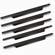 Plantex Profile Handle for Kitchen Cabinet/18 Inch Alluminium Drawer Profile Handle/Wardrobe Pull Handle for Home/Office/Hotel - Pack of 5 (Black)