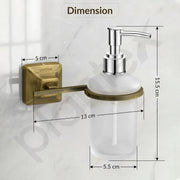 Plantex 304 Grade Stainless Steel Liquid Soap Dispenser/Shampoo Dispenser/Hand Wash Dispenser/Bathroom Accessories - Squaro (Antique)