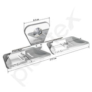 Plantex Stainless Steel Double Soap Dish/Soap Stand for Bathroom/Soap Storage/Soap Holder/Bathroom Accessories - Pack of 2 (Chrome)