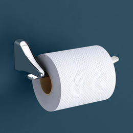 Plantex Rich Brass Bathroom Accessories - Unique Toilet Paper Holder/Tissue Paper Stand for Washroom/Bathroom (Chrome)
