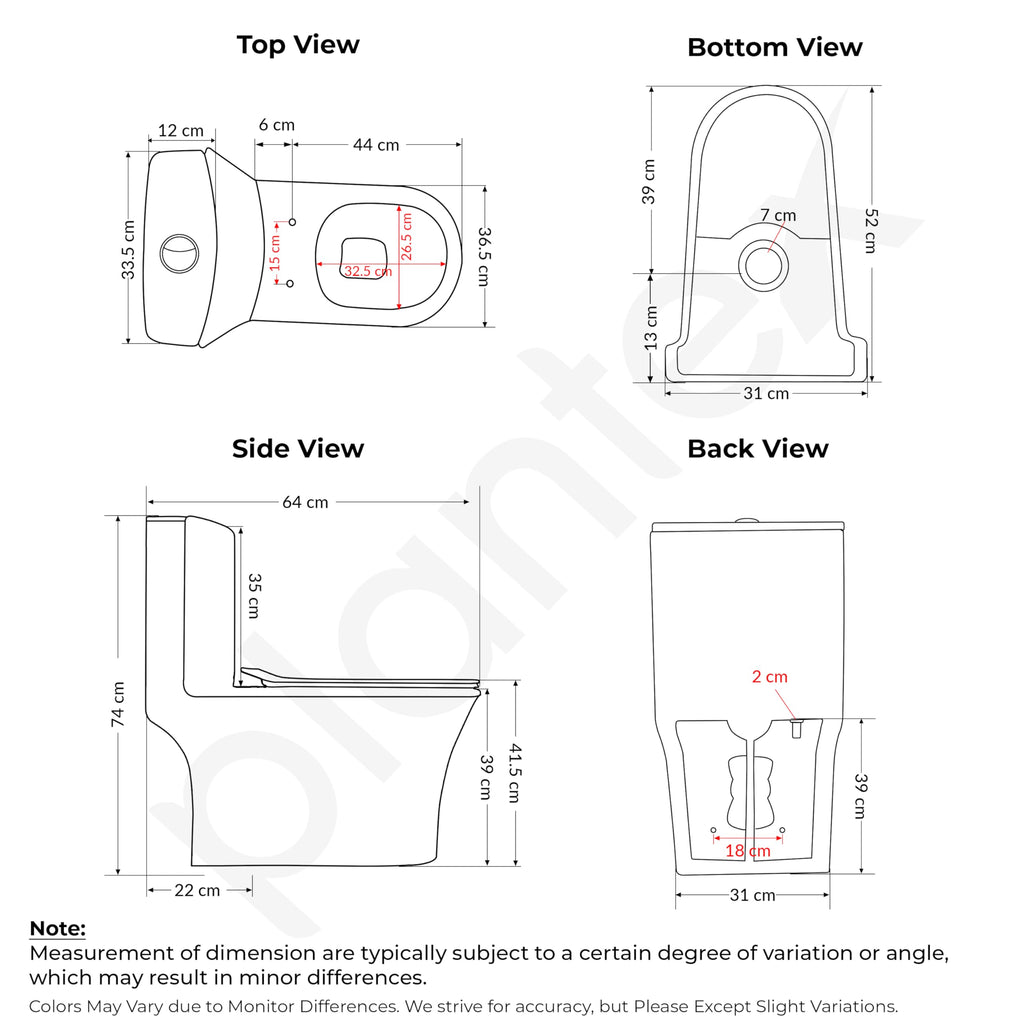Commode Width Plantex Ceramic Commode For Toilet/One Piece Western Commode With Riml ...
