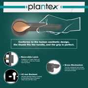 Plantex Heavy Duty Door Lock/Main Door Mortise Lock Handle/Handle Set for Home/Office/Door Accessories - (PT-012, Satin Black & Rose Gold)