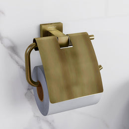 Plantex 304 Grade Stainless Steel Tissue Paper Roll Holder/Toilet Paper Roll Holder for Bathroom Accessories - Splash (Antique)