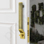 Plantex 15 Inch Door Handle with Lock/Stainless Steel Handle Set for Home/Office/Door Accessories - Pack of 1 (Brass Antique & Gold)