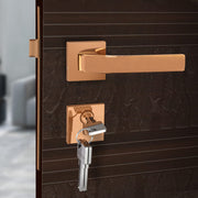 Plantex Triple Security Door Lock for Home/Main Door Lock Set with 3 Years of Warranty/Mortise Lock for Door with Brass Lock Body & Cylinder(7107 - PVD Choco)