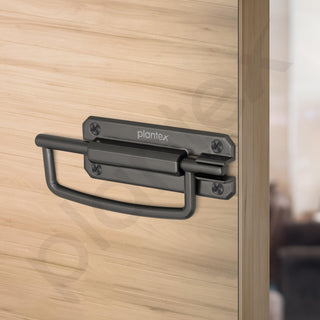 Plantex Door Stopper/5 Inch Baby Latch Kadi/Door Latch for Bathroom/Door Lock for Home/Office Doors - Pack of 4 (Satin Black)