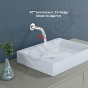 Plantex Pure Brass MAG-1201 Mouth-Flow Swan Neck Bib Cock Water Tap with Teflon Tape & Brass Wall Flange with Bib Tap with Water Saving Nozzle 7-Year Warranty (Mirror Chrome)