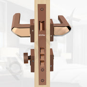 Plantex Heavy Duty Main Door Lock - Mortise Lock for Door/Door Lock for Bedroom/Home/Office/Hotel (7113 - PVD Choco & Satin Black)