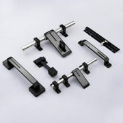 Plantex Stainless Steel Door Kit for Single Door/Door Accessories (10-inch Al-Drop,8-inch Latch,2 Handles,7-inch Tower Bolt and 4-inch Door Stopper-(Chrome & Z-Black)