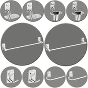 Plantex Stainless Steel Wall Mount Bath Accessories/Bathroom Hanger for Towel/Napkin Ring/Tumbler Holder/Soap Dish/Robe Hook (Chrome)