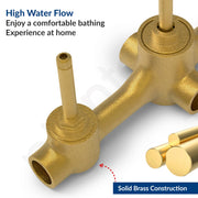 Plantex Brass Concealed Shower Mixer Valve with 3 Lever Exposed Parts Kit/High Flow Manual Diverter/Wall Mounted Bathroom Shower Control Valve  (Venice-1538)