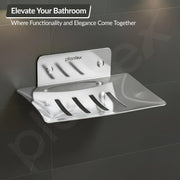 Plantex Stainless Steel Square Shape Soap Holder/Wall Mounted Soap Holder/Soap Stand/Bathrooom Accessories- (Chrome)
