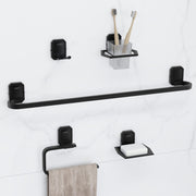 Plantex Cute 304 Grade Stainless Steel Towel Rod for Bathroom/Soap Holder/Napkin Ring/Tumbler Holder/Robe Hook/Bathroom Accessories - Black