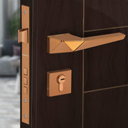 Plantex Door Lock for Main Door/Brass Handle with 3 Computerised Key/Mortise Lock for Bedroom/3 Years Warranty (7095, PVD Choco)