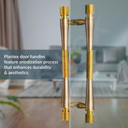 Plantex 12 Inch Main Door Handle/Stainless Steel Handle for Door/Pull-Push Handle for Home/Office/3 Years Warranty By Plantex - Pack of 1 (APS-147, Brass Antique & Gold)
