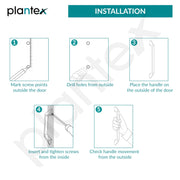 Plantex Cabinet Handle/96mm Handle for Cabinet/Wardrobe/Kitchen Handle/Door Pull-Push Handle for Home/Office - Pack of 1 (Rose Gold)