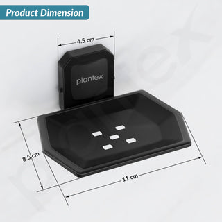 Plantex 304 Grade Stainless Steel Soap Dish/Soap Stand/Bathroom Soap Holder/Bathroom Accessories - Cute (Black)