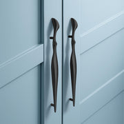 Plantex Cabinet Handle/Kitchen Cabinet Door Handle/Wardrobe/160 mm Cupboard Handle/Door Pull-Push Handle for Home/Office - Pack of 2 (Black)